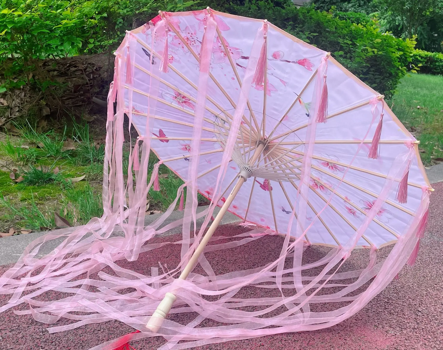 Chinesische Tanzaufführung Spitzenschirm Klassischer Hanfu Ölpapierschirm Fee Alter Sonnenschirm Paraguas Inverso El Principito