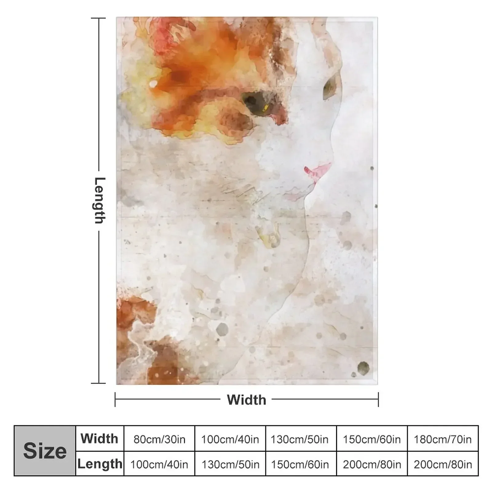Ginger cat watercolor Throw Blanket couch cozy soft plush fuzzy picnic outdoor blanket