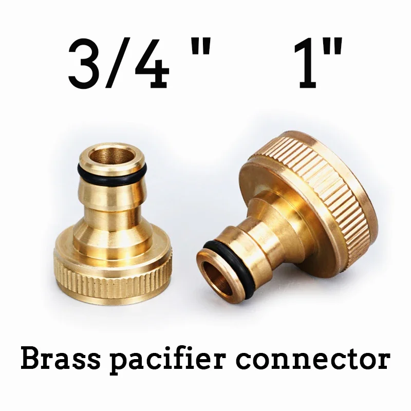 

Brass Pacifier Adapter 3/4" 1"Faucet Adapter Washing Machine Nozzle Quick Connection Fittings Threaded Adapter Garden Irrigation