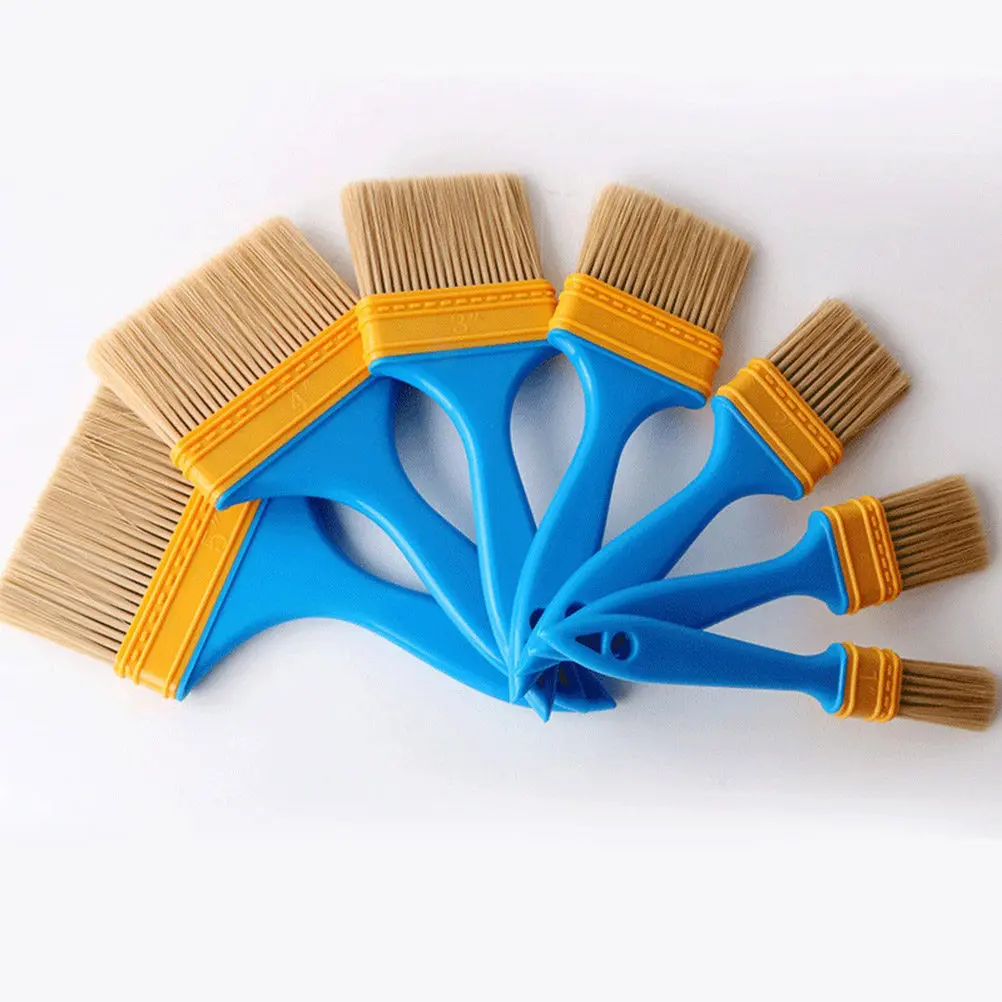 

7Pcs Professional Painting Brushes Set Nylon Bristles Plastic Handle for Home DIY Wall Exterior Decoration Oil