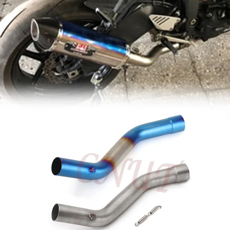 

ZX10R motorcycle stainless steel BLUE exhaust contact middle pipe connector Slip On for Kawasaki ZX10R ZX 10R 2008-2017