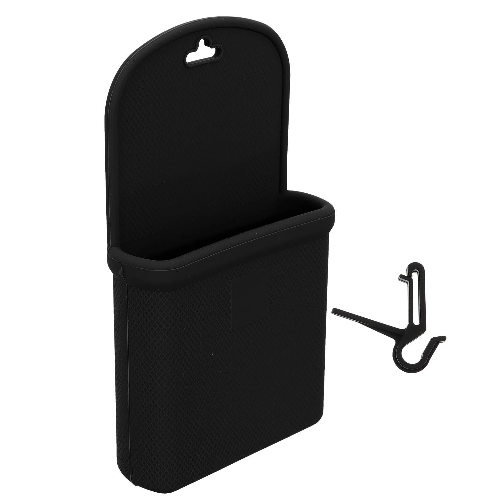 

1pc Car Outlet Storage Bag Black Premium Material Organizer Keys Cards Phone Suitable Most Cars Vehicle Travel