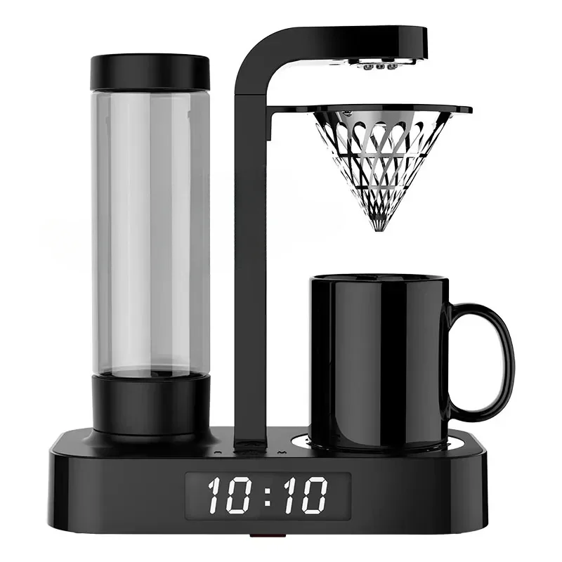 Household Coffee Machine Clock Automatic American  Drip Office Mini Coffee Pot Machine Hand Punch Coffee Machine 220v 600w