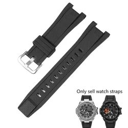 Resin Watch Strap for Casio G-Shock GST-W120L S130L S310 B100 GST-W100G Men Camo Rubber Wrist Band Bracelet GST Series 26*14mm