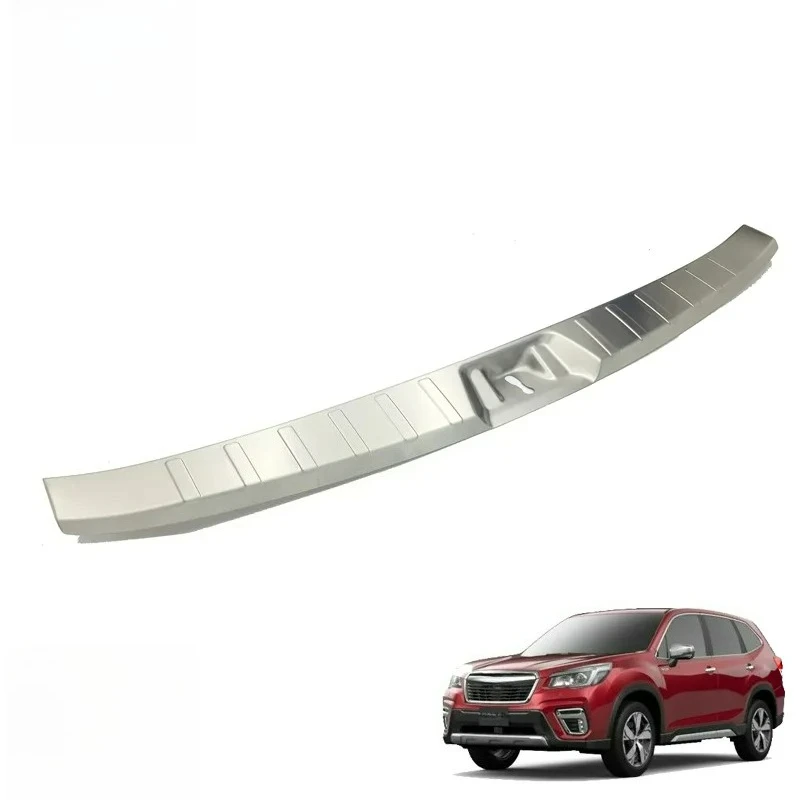 Rear Trunk Bumper Cover Trim For Subaru Forester SK 2018 2019 2020 2021 Steel Car Tailgate Door Sill Plate Guard Accessories