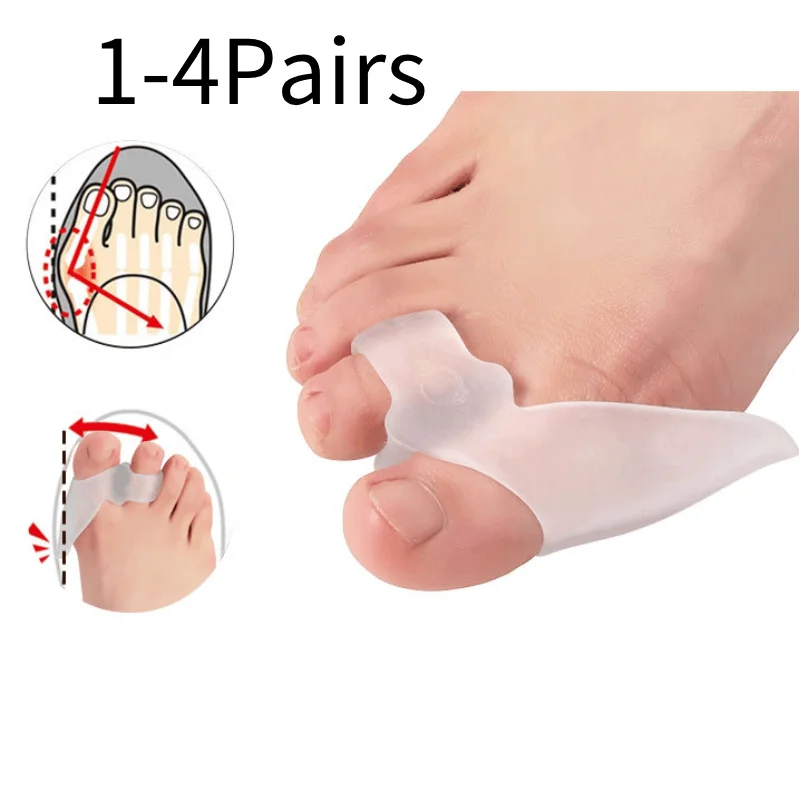 1/2/3/4Pairs Pedicure Corrector Hallu Gel Foot Care Tool Bunion Corrector Bone Big Toe Protector Hallux Valgus Straightener Toe