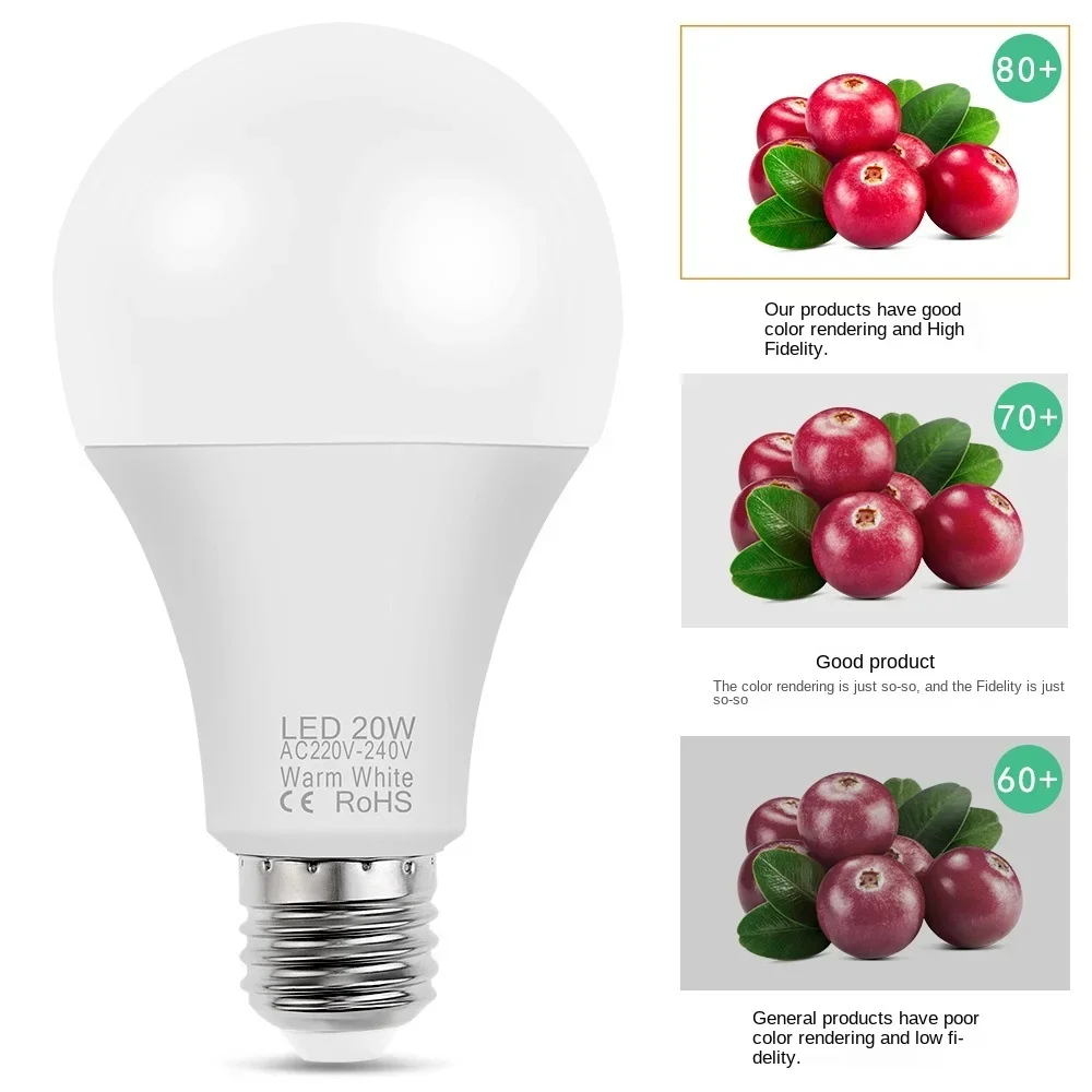 Energy Saving LED Light Bulb,Daylight, 6000K, Floor Lamp,E27 Base, Indoor Highlight,Soft White, 3000K