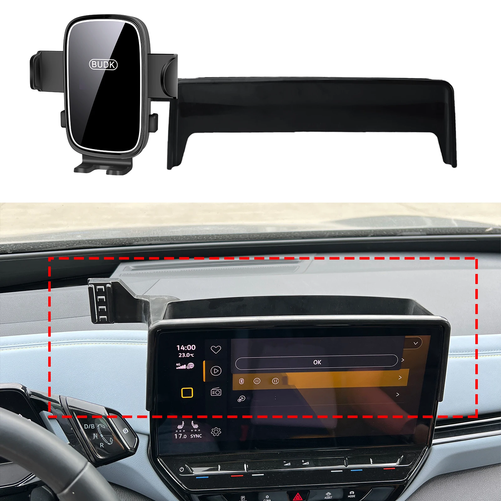 

fit for VW ID4 ID.4 2021 2022 2023 Custom Fit Phone Holder Mount Dashboard Screen Base No Drill Car​​ accessoires