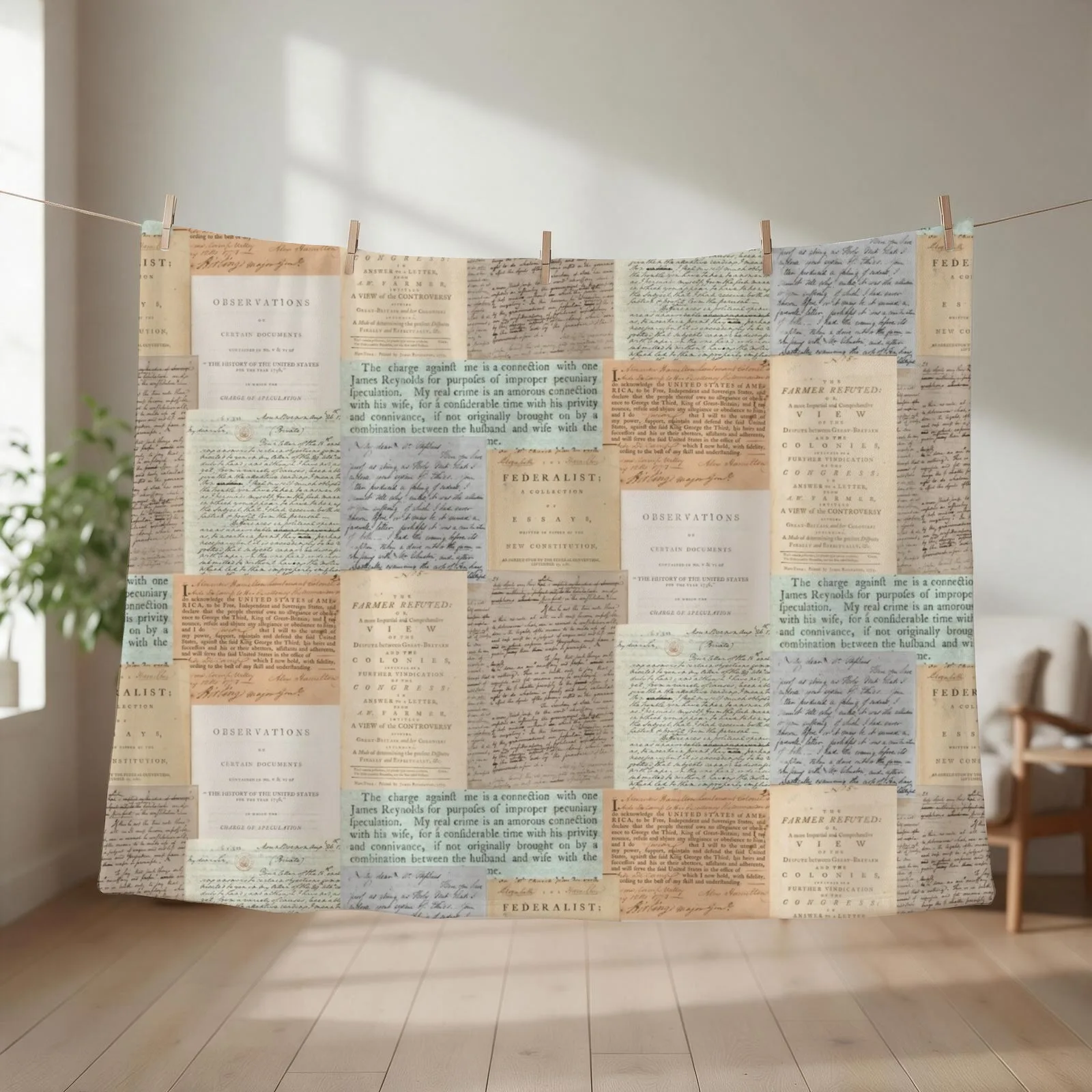 Alexander Hamilton Papers Collection Throw Blanket Luxury Throw christmas decoration Tourist Personalized Gift Blankets