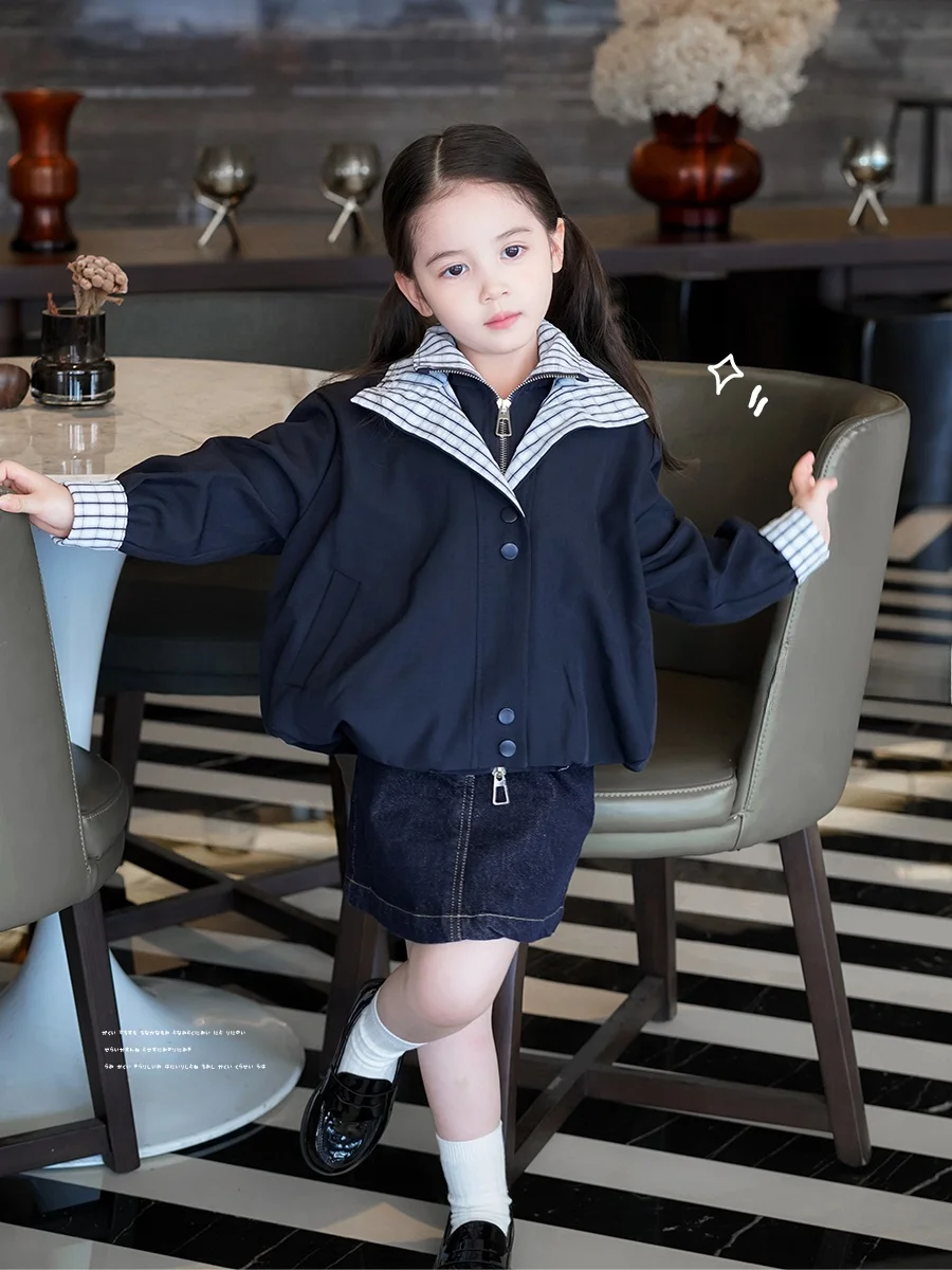 anniegirl-casual-sle-children's-jaet-outerwear-for-girls-versatile-autumn-collection-2025-faionable-windbreaker-coat