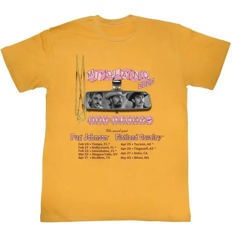 Футболка Midland Band The Get Lucky Tour Flatland Cavalry, размер S 5Xl Et1362