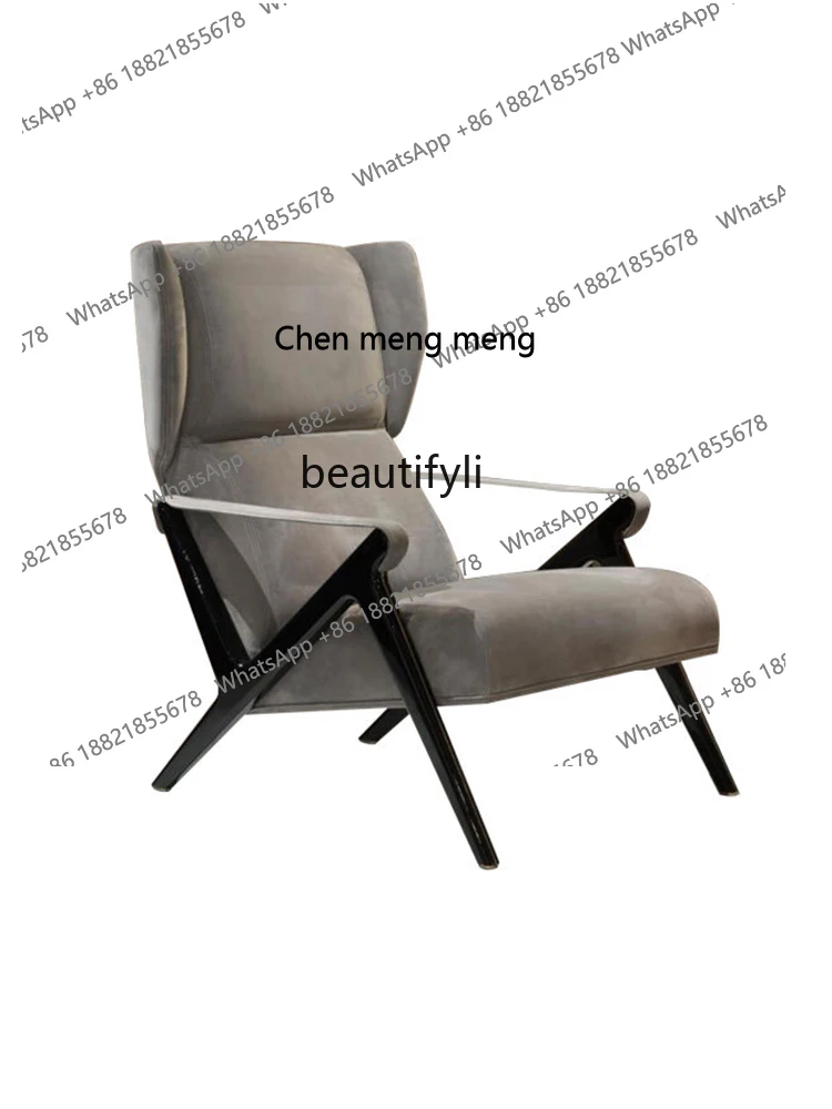

Italian Minimalist Light Luxury Couch Minimalist Modern Villa Large Apartment Single Leisure Backrest Wingback Chair