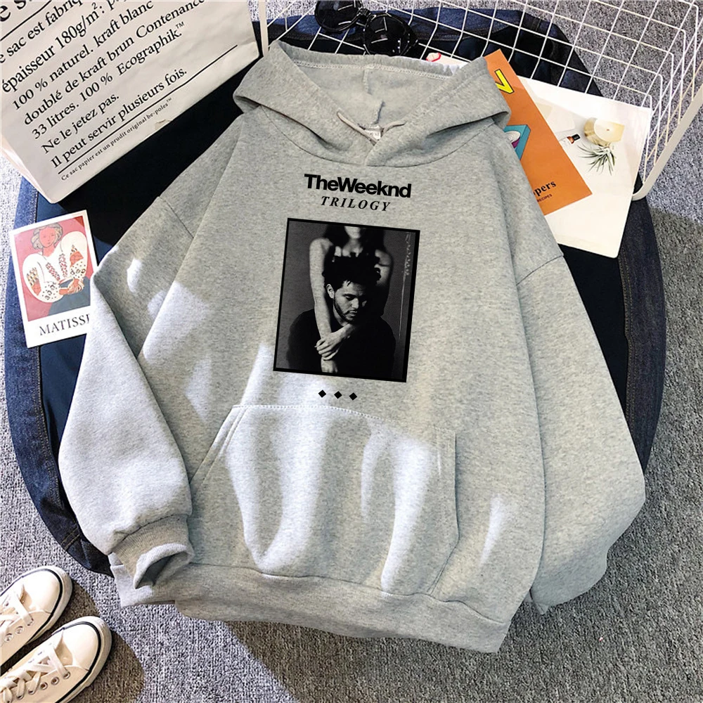 the Weeknd hoodies women harajuku Winter  japanese Fleece Pullover women 90s sweatshirts