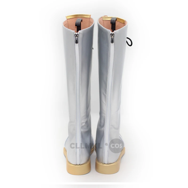 ルミ・ゾイ・ミラ コスプレ衣装靴 ホワイト ハンドメイド フェイクレザーブーツ