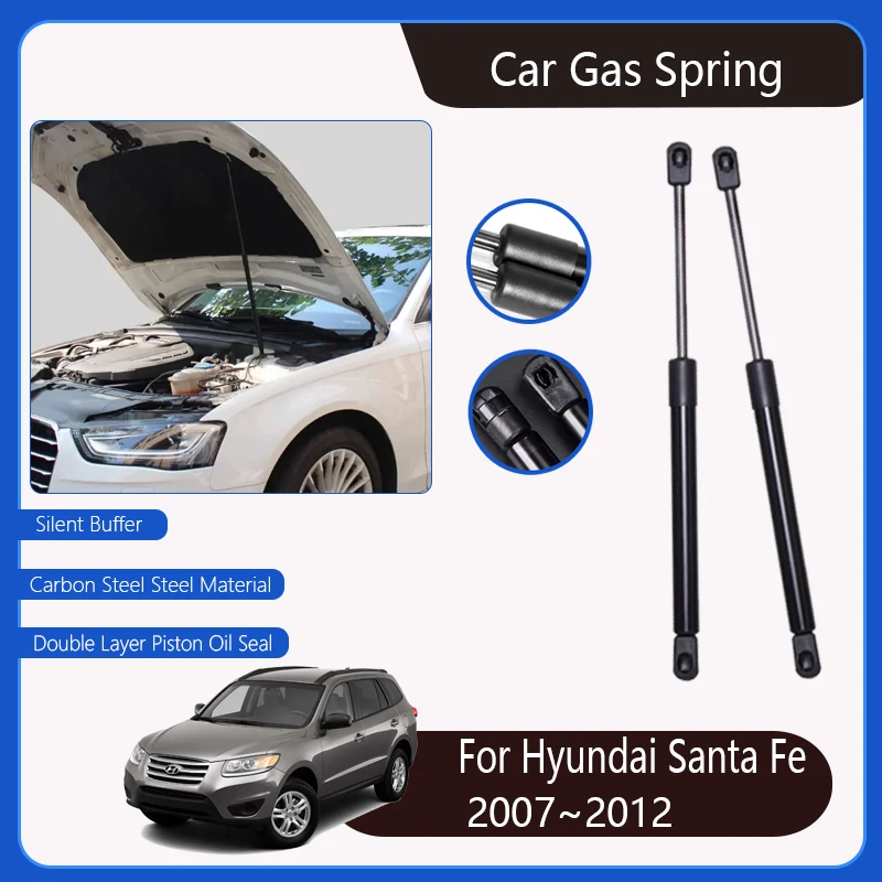 

Car Gas Hydraulic Rod For Hyundai Santa Fe 2007~2012 Retractable Front Damper Prop Rod Strut Lift Support Shock Auto Accessories