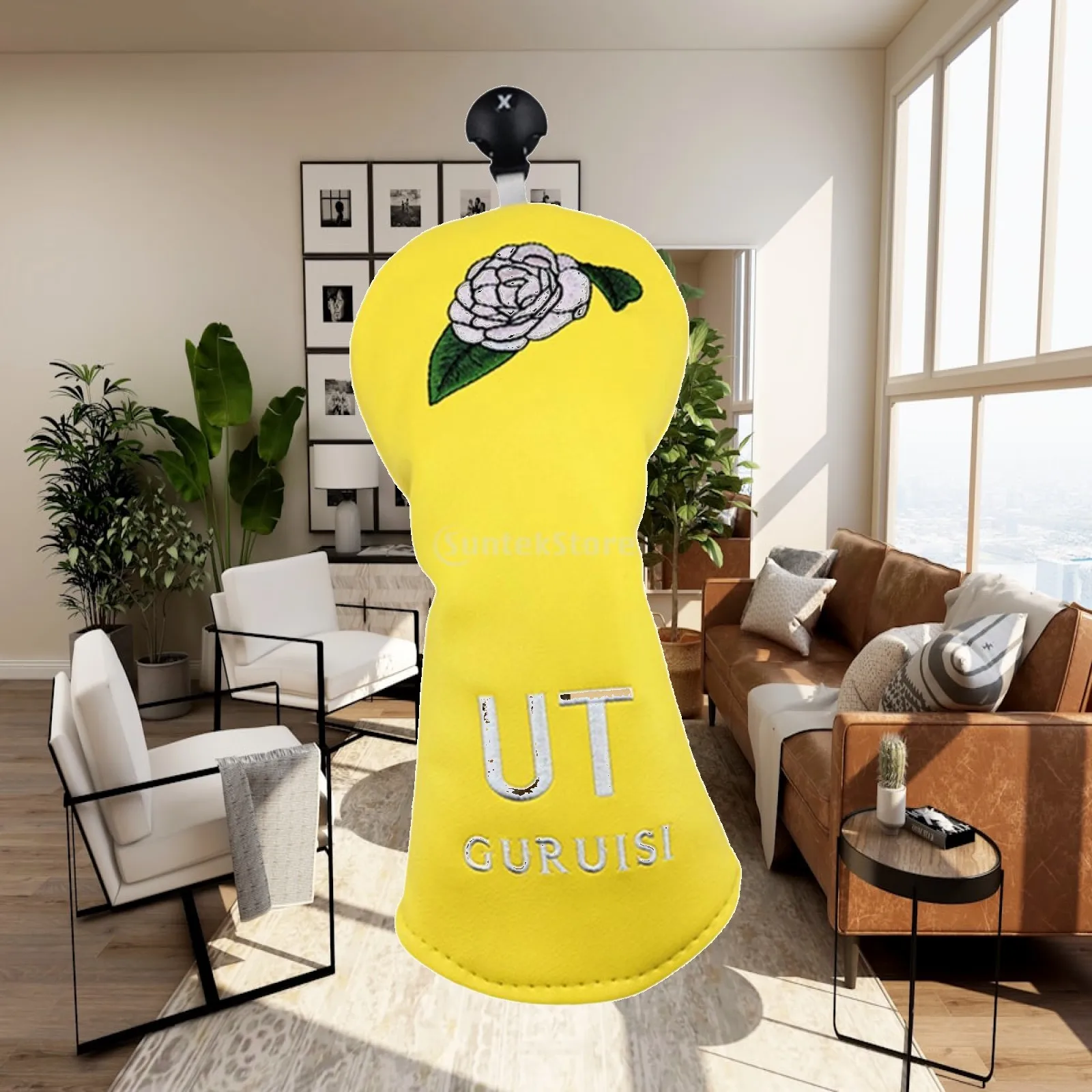 PU Leather Golf Head Cover Thick Plush Lining Easy to Clean Club Shield for Wood Iron Hybrid Golf Clubs