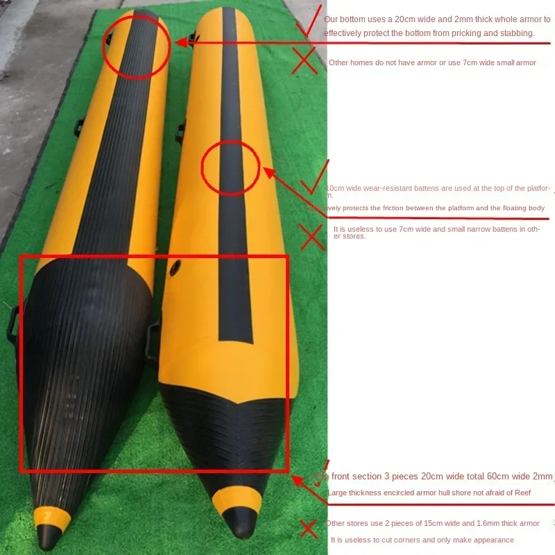 المبيعات الساخنة سميكة نفخ العواطف يلقي صافي قوارب عائمة البحرية العائمة الهوائية منصة الصيد كاتاماران