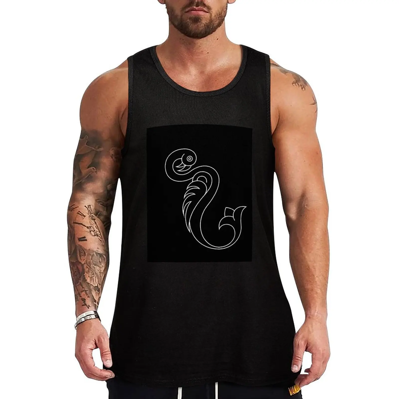 Armenian Letter N Tank Top Training Tank Top Lightweight Moisture Wicking Fabric