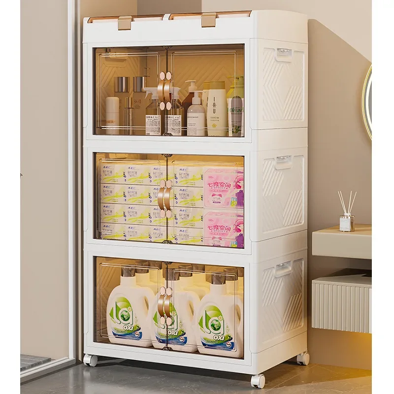 ตู้เก็บของแบบพับได้ ตู้เก็บของขนาดใหญ่ ตู้เก็บของเคลื่อนที่สำหรับใช้ในบ้าน