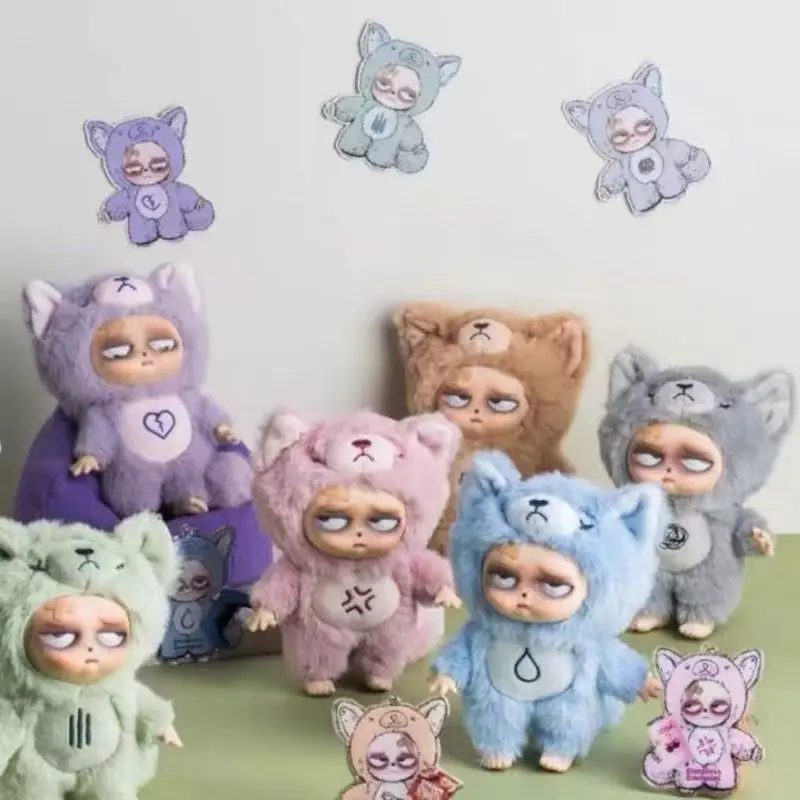 متوفر في المخزون سلسلة Grumpipi الأصلية بدون نوم صندوق أعمى دمية من الفينيل شخصية الحركة Kawaii دمى جميلة صندوق غامض قلادة لعبة ديكور