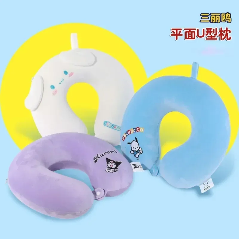 Sanrio Cinnamoroll almohada en forma de U para viajes de oficina, bonita almohada de protección para el cuello de dibujos animados, pausa para el almuerzo, almohada para siesta