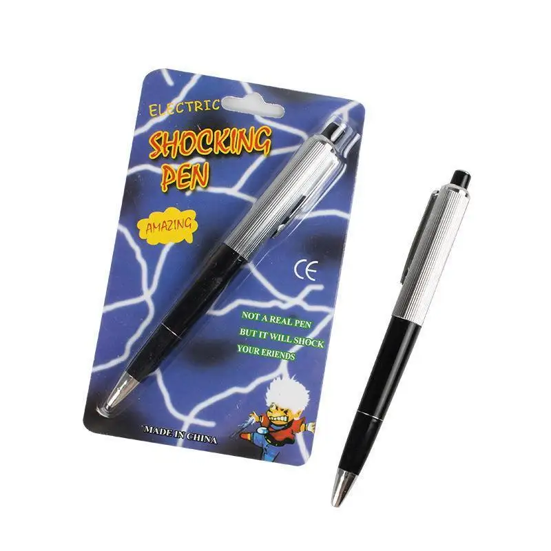 Electric Shock Pen Novelty Gag Joke Multi-Function Ballpoint Toy Gifts for Office Students