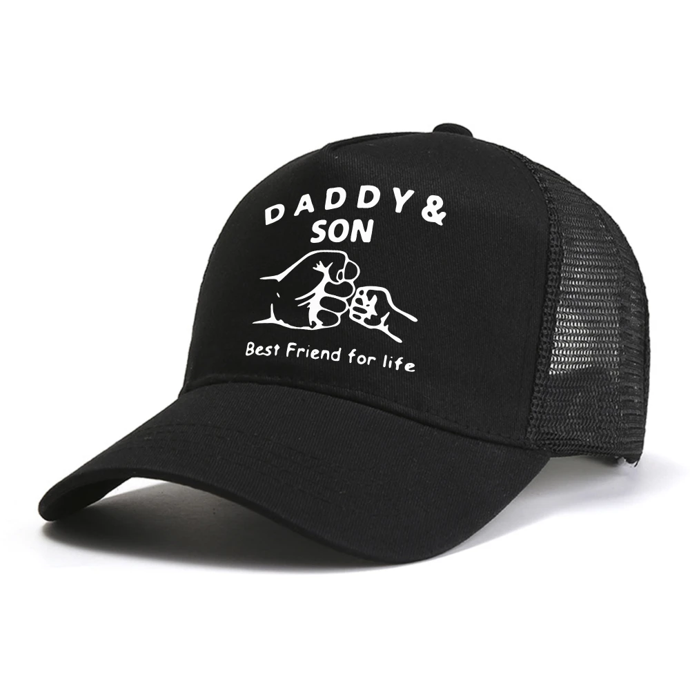 daddy son best friend for life baseball cap Fun Father's Day gift hat adjustable mesh Breathable visor trucker hats