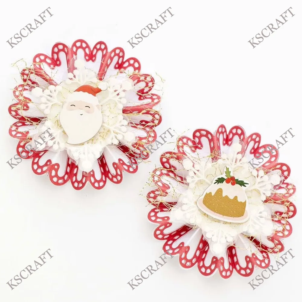 KSCRAFT Candy Cane Rosette Cutting Dies Stencils for DIY Scrapbooking Decorative Embossing DIY Paper Cards