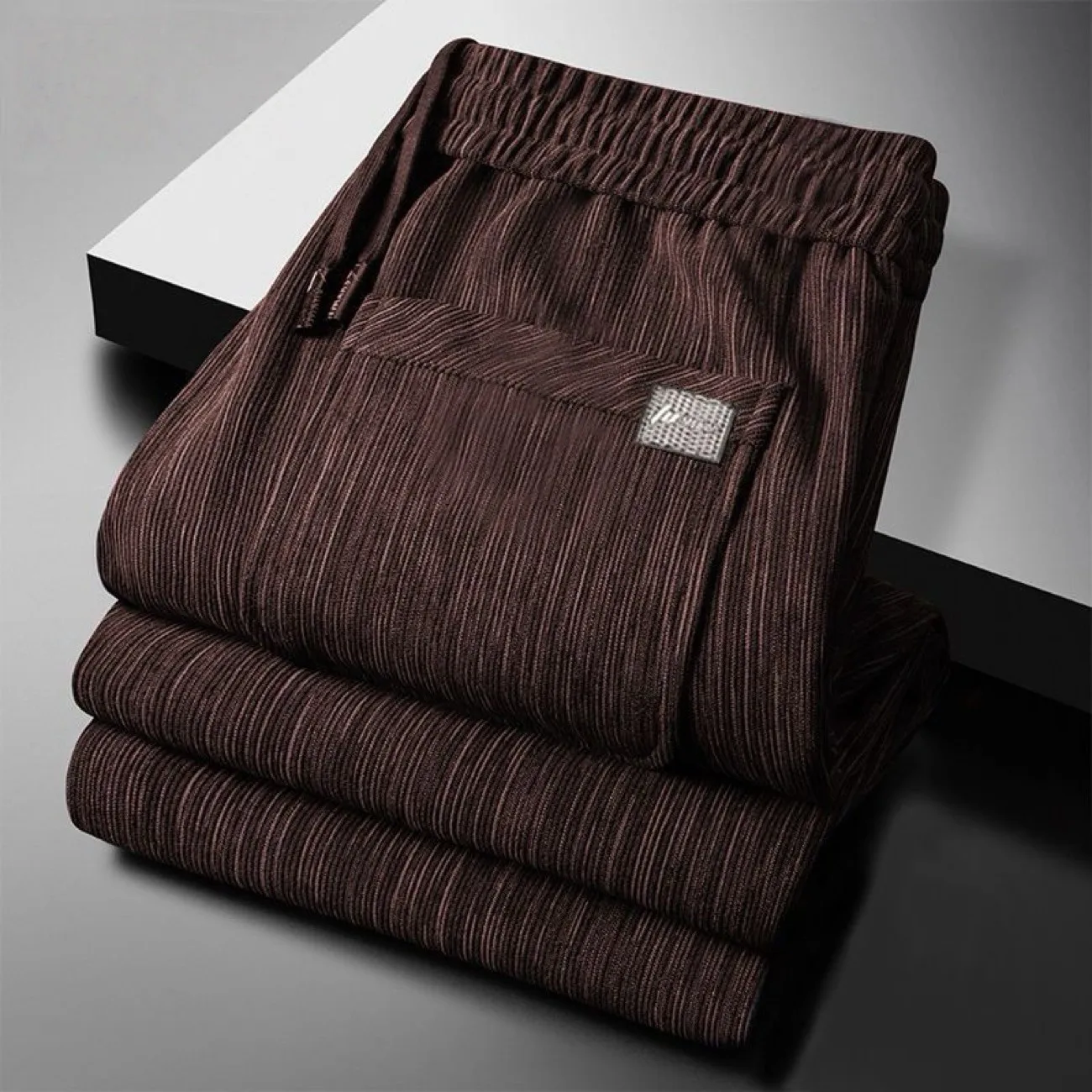 

Thiened Fce Anti-dirt Men's Casual Work Pants Autumn Winter Wear Resistant Loose Fit Harajuku Sle Polyester Fiber