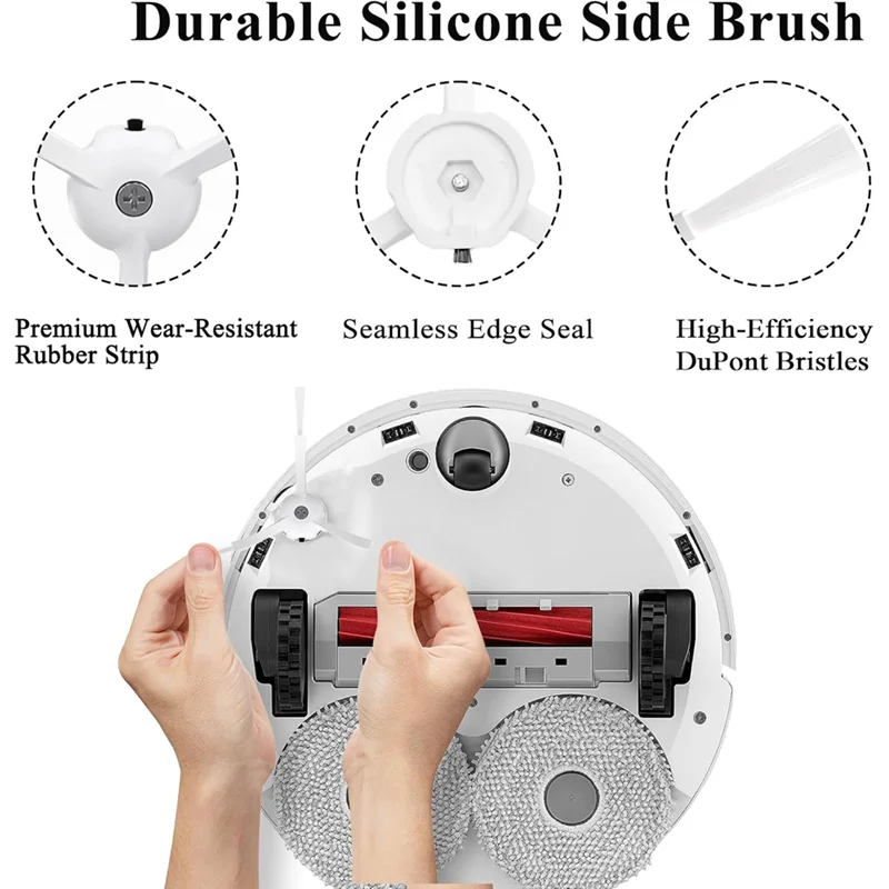 BAAO-For Roborock Q Revo/Qrevo S/Qrevo Pro/Qrevo Master/S8/S8+ /S8 Pro Ultra/Q5/Q7/Q7max فرش جانبية بديلة ملحقات المكنسة الكهربائية