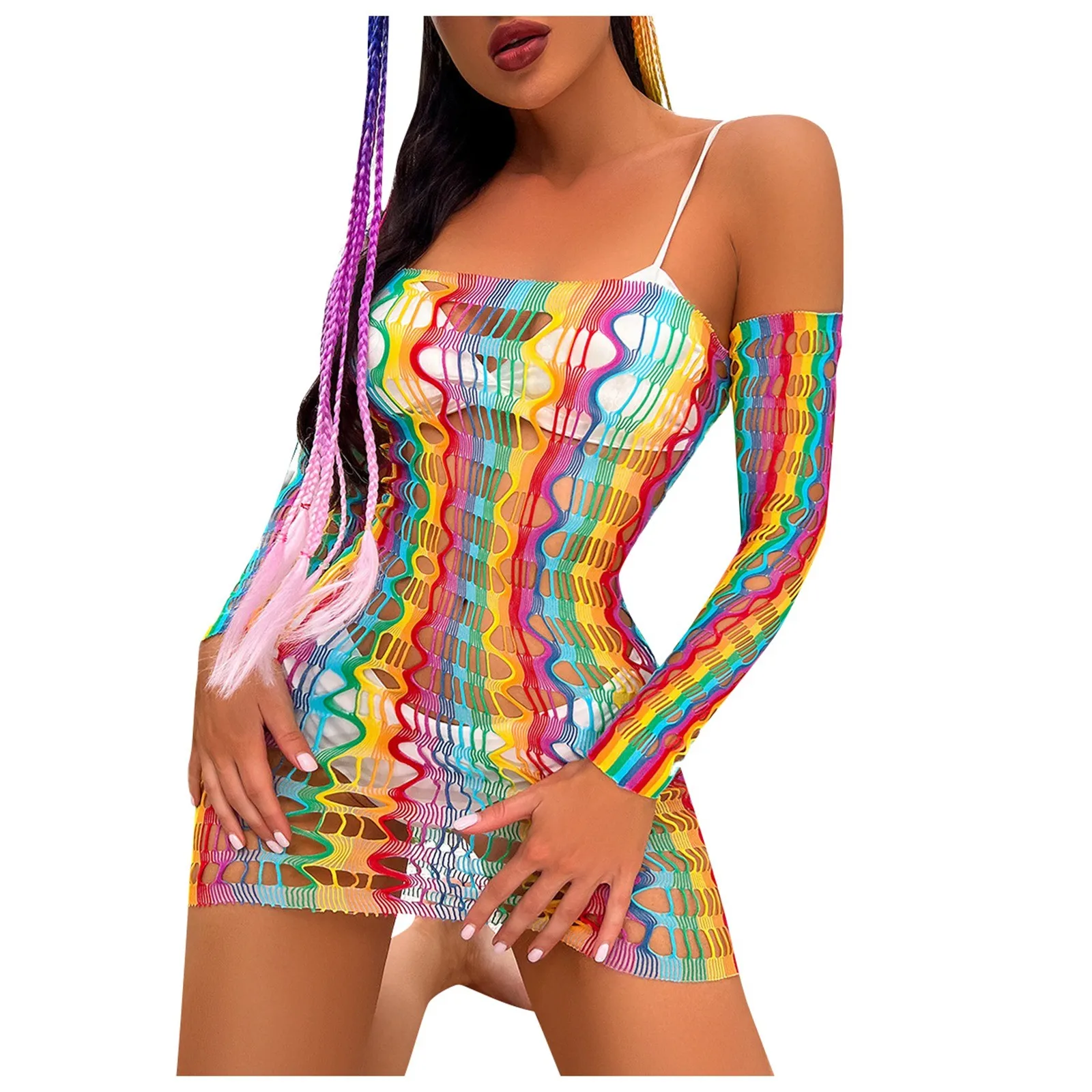 Sexy Strandkleding Damesprint Badpakhoes Doorzichtig Uitgeholde Rompertjes Kanten Mouwloze Bodycon Slanke Playsuit Sexy Jurk