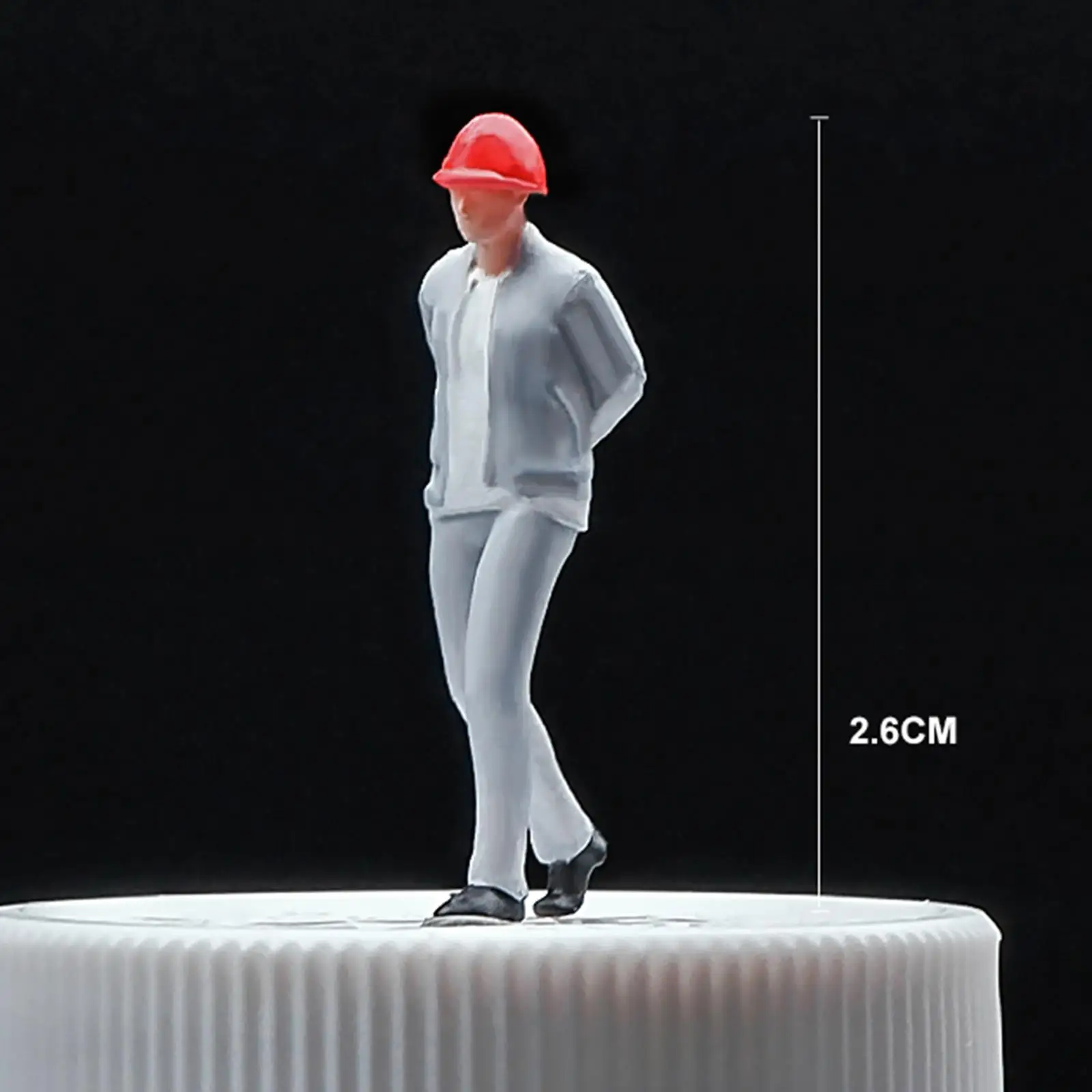 

1/64 Scale Worker Model Painted People Miniature Scene People Figure for Desktop Ornament