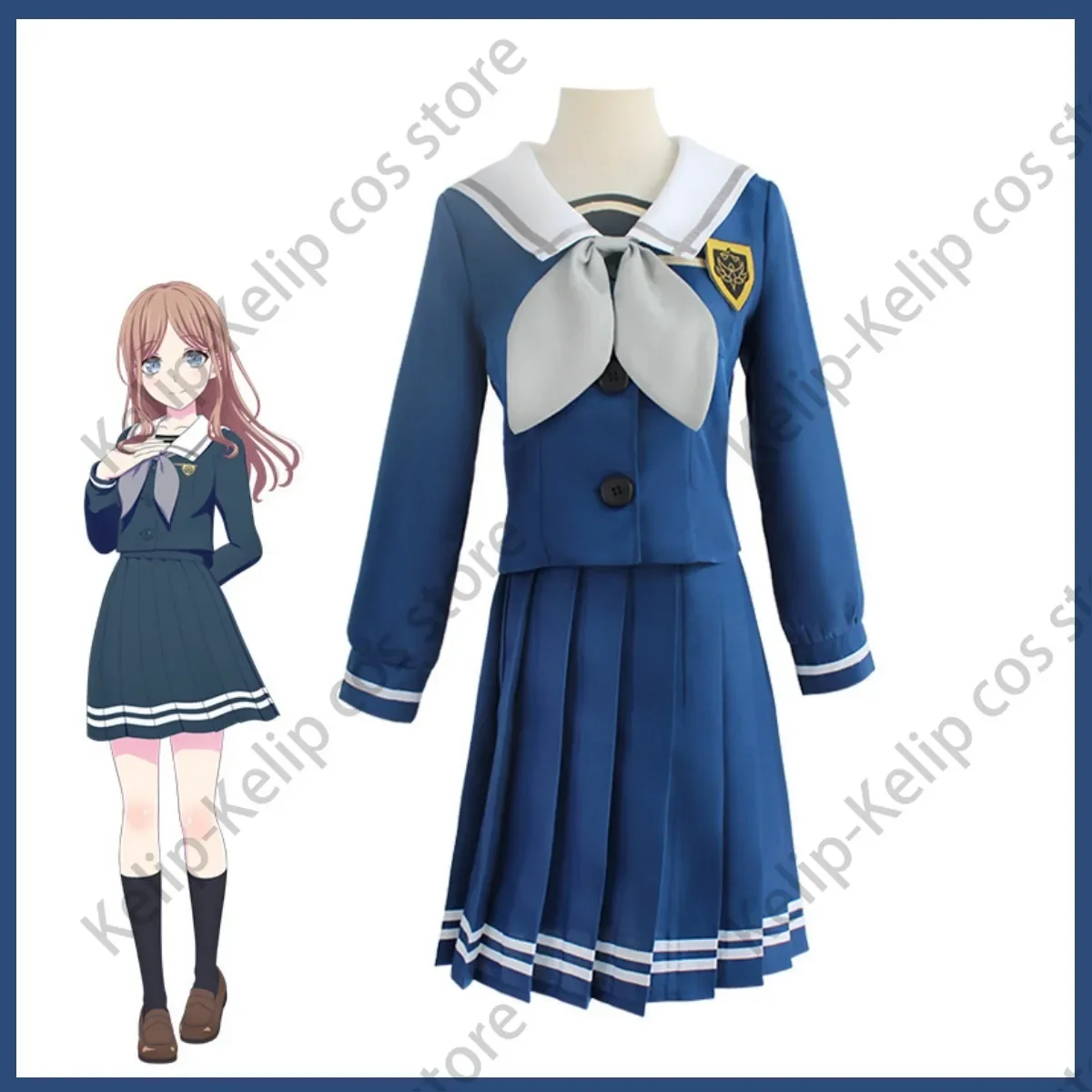 Anime BanG Dream! It's MyGO!!!!! Soyo Nagasaki Cosplay Costume Wig Sailor Suit JK School Uniform Skirt Woman Kawaii Party Set