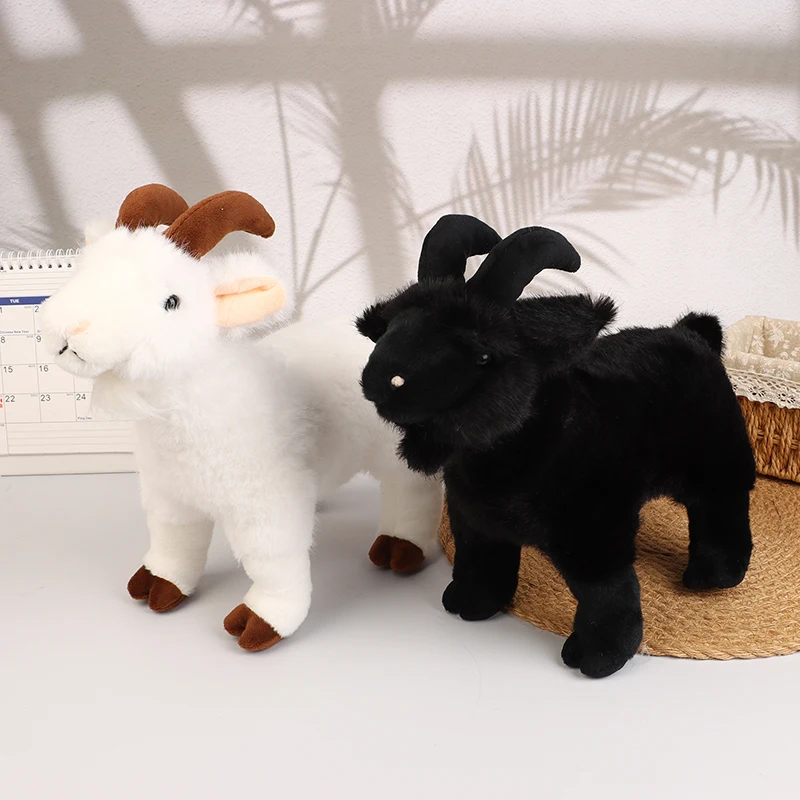 Kawaii Simulation Goat Plush Toy Cute Lifelike Stuffed Sheep Doll Soft Animal Toy Home Ornaments For Kid Birthday Gifts