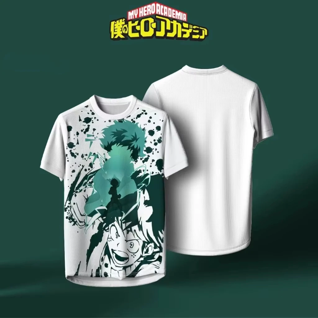 My Hero Academy Character Printed Short Sleeve 10th Anniversary Celebration Special Children/Adult Quick Drying Printed T-shirt