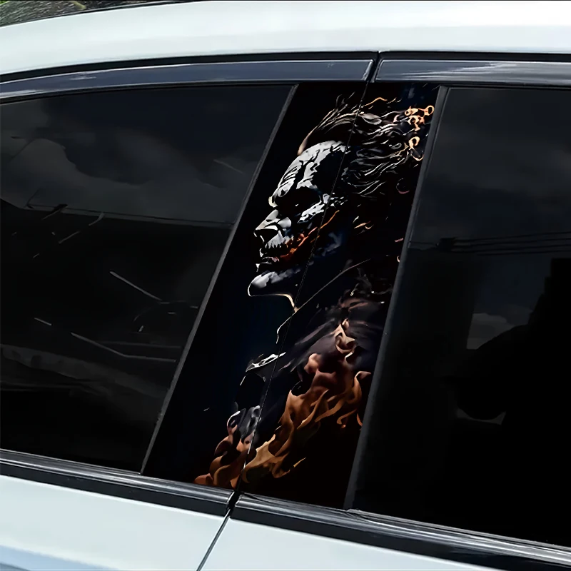 2 pieces of automotive B-pillar stickers Joker Smooth material protection film with anti-scratch properties