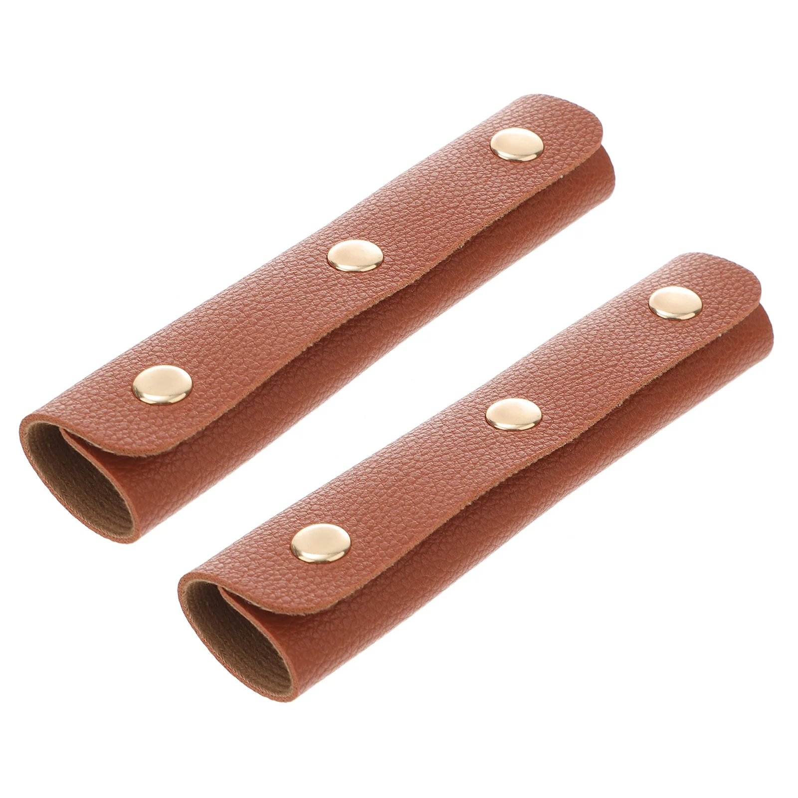 

2pcs Bag Wrap Handbag Handle Cover Pu Sleeve Luggage Handle Belt Anti-Slip Comfortable Decorative Accessories For Bags