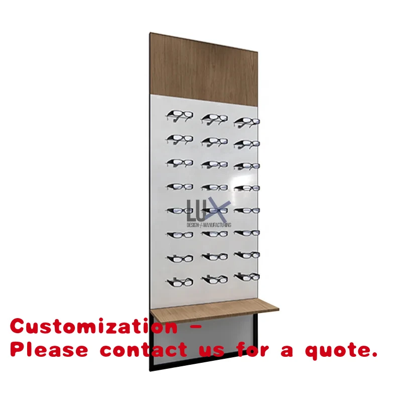 

custom.Interior Design Retail Sunglasses Eyeglasses Showcase Cabinet Wood Metal Shelves Gold Winner-POPAI Awards 2016 5-Year