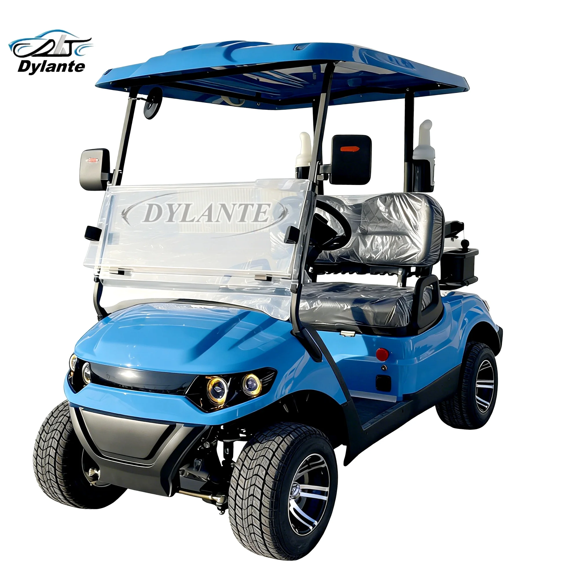 Off Road Electric Golf Cart Street Legal 4 Wheel Electric Golf Cart With Touch Screen Multimedia Side Mirror With Turning Light