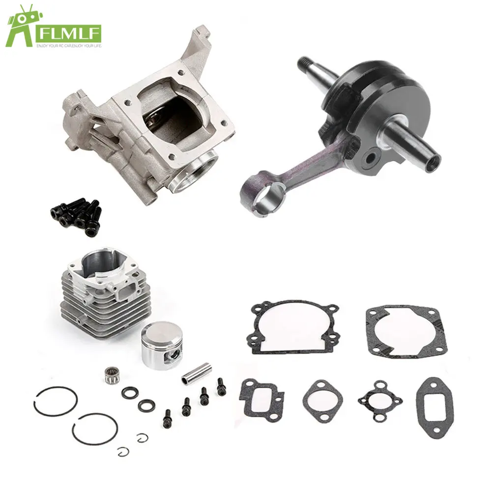 45cc Engine Upgrade Kit (Include Cylinder Piston Kit Crankshaft Crankcase) Fit for 1/5 HPI ROVAN KM BAJA 5B 5T 5SC Losi 5ive T