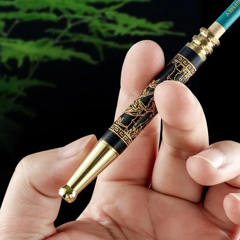 

Carved Dragon/Bamboo Tobacco Microfilter Brass Cigarette Holder Smoking Pipe Bit Straight Filter Smoking Accessories