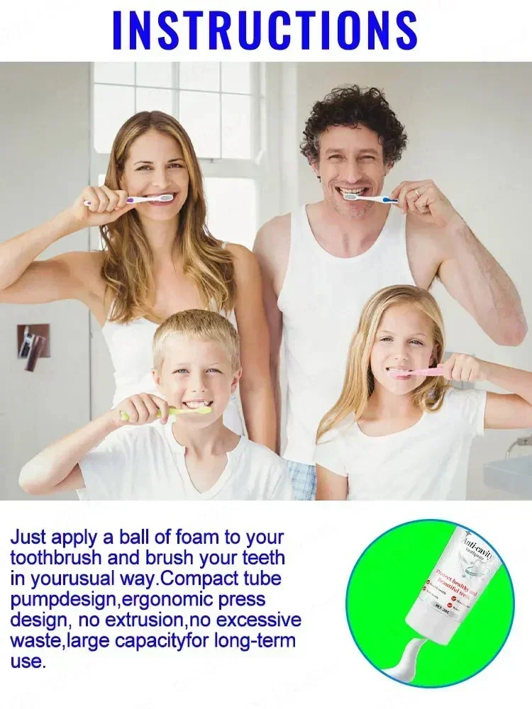 Natural Plant Extract Toothpaste, Repair Tooth Decay and Whiten Teeth, Teeth Cleaning and Stain Removal