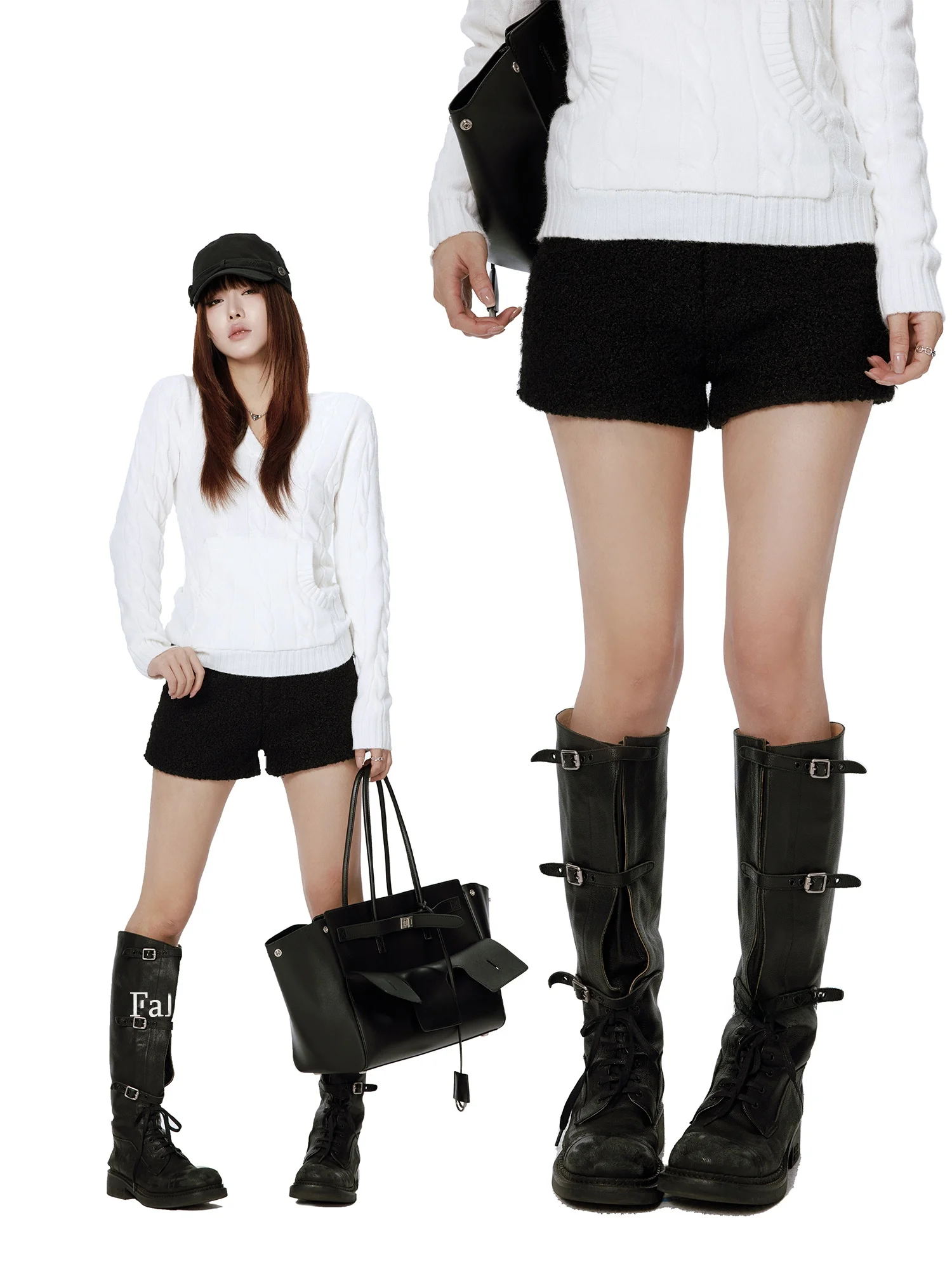 

Шерстяные брюки Falin X для женщин: повседневные, с низкой/средней посадкой, осенне-зимние, классические, модные, для верхней одежды