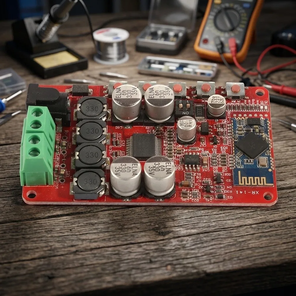 Audio For Amplifier Board Featuring TDA7492P Chip for 50W2 for Power Delivery and Seamless Integration of Wireless plus Wired