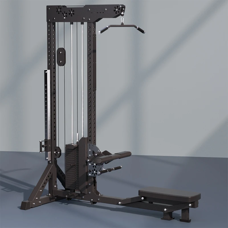 

Low Rowing Lat Pull Down Machine with Weight Stack Fitness Equipment High Pull Down Back Rack Trainer Muscle Training