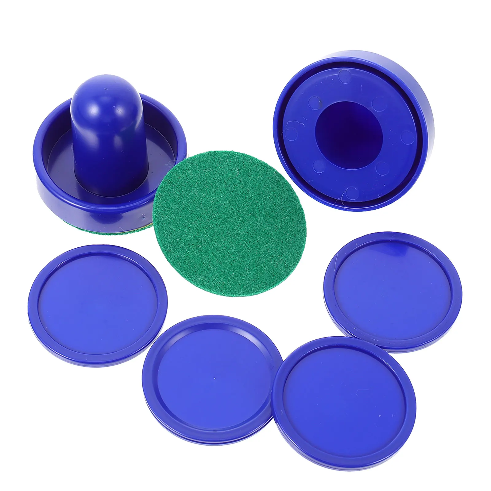 

2Sets Plastic Air Hockey Pucks Pushers Durable Strikers Accessories Replacement for Most Standard Mini Hockey Tables