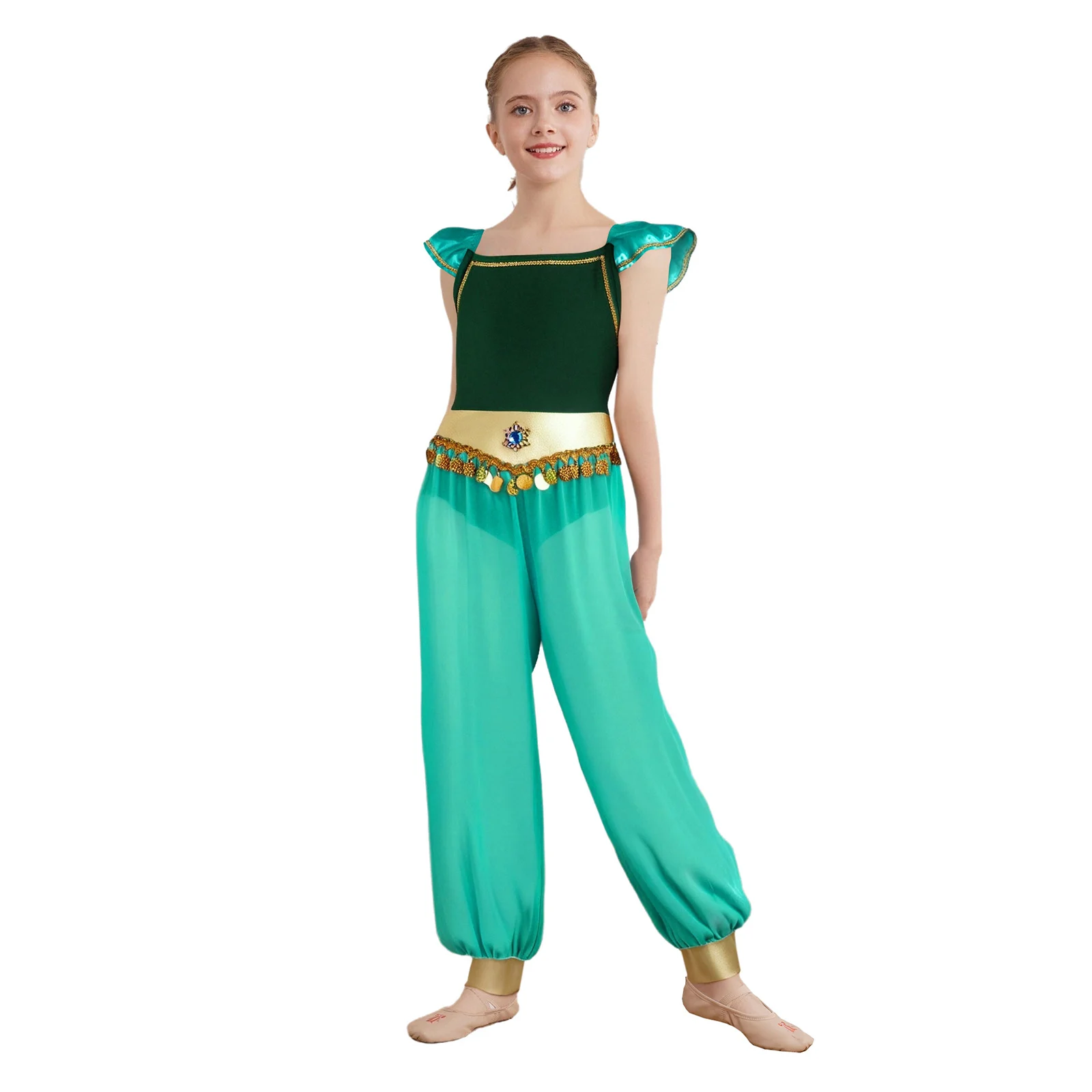 

Карнавальный арабский индийский костюм принцессы для ролевых игр, лоскутные длинные штаны, комбинезон для Хэллоуина, карнавальные наряды для косплея