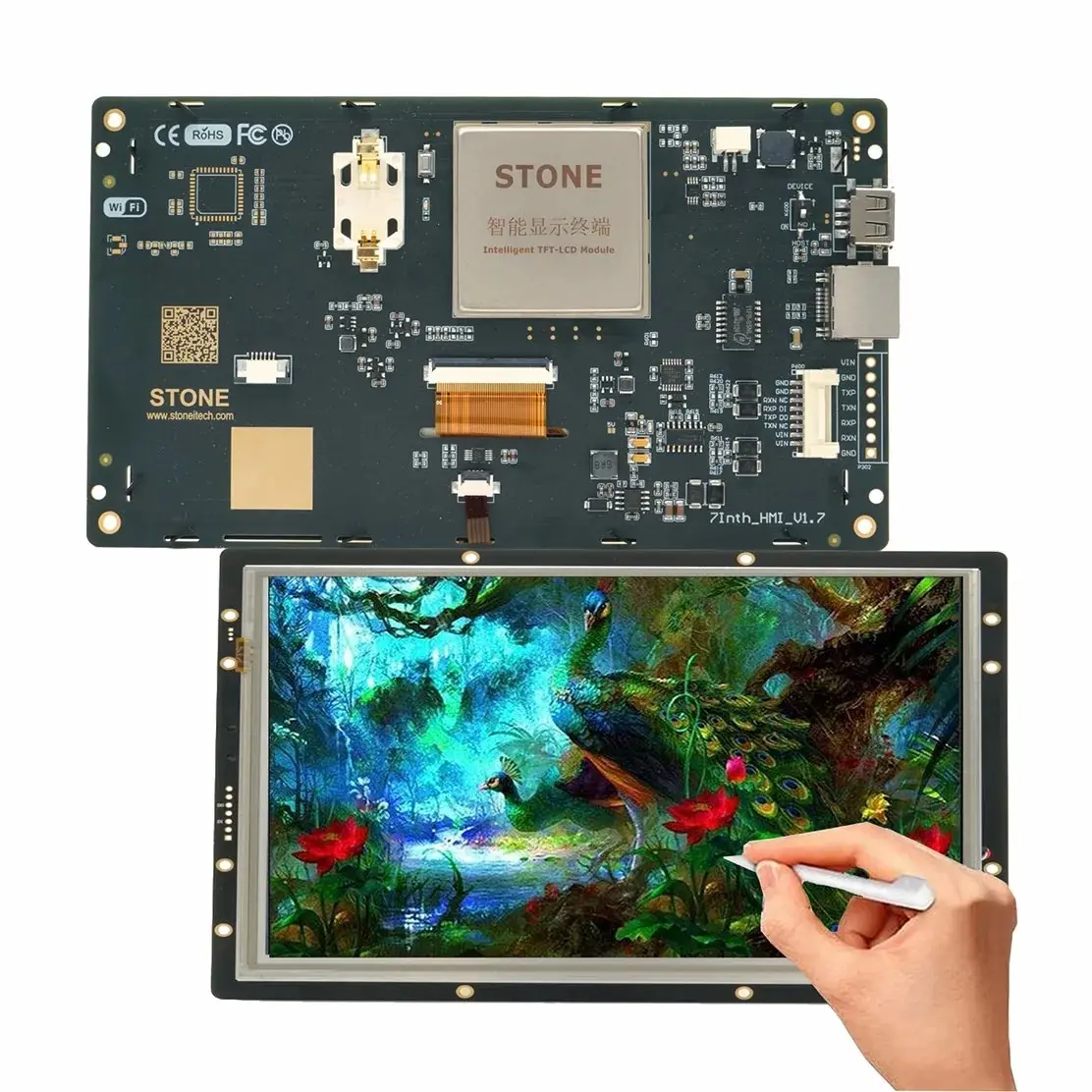 

STONE 7"Industry Series HMI Resistive Touch Display Module Free Simulator Debug Support Assignment Operator