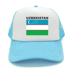 Uzbekistan Trucker Cap Summer Men Cool Country Flag Hat Baseball Caps Unisex Outdoor Mesh Net Caps