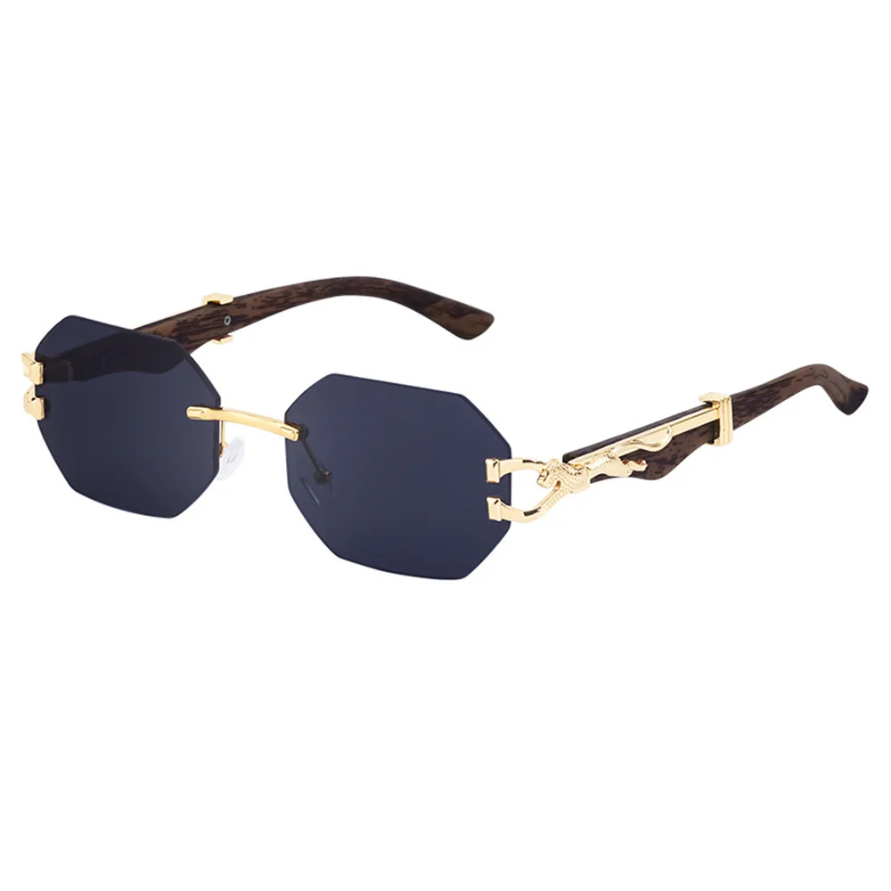 KLASSNUM Men Luxury Brand Designer Sunglasses Vintage Octagon Rimless Sun Glasses Women Anti UV400 Eyewear Shades Goggles 2025